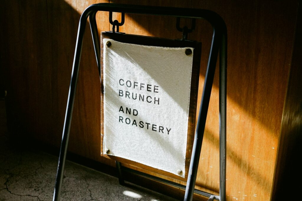 downtown grand rapids brunch sign coffee