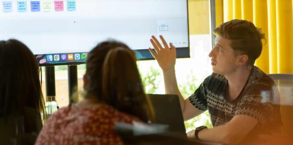 intern doing a presentation